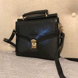 Vintage black Golden Duck leather purse
